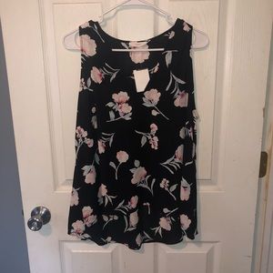 Lush hi low women’s floral tank top